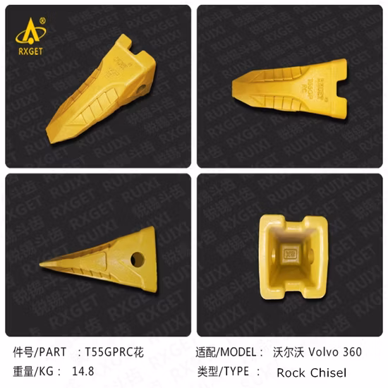 14537826 Volvo Ec460 Series Bucket Adapter, Excavator and Loader Bucket Digging Tooth and Adapter, Construction Machine Spare Parts