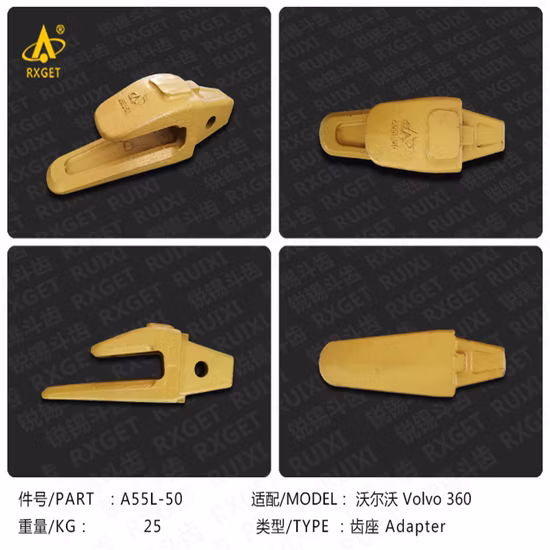 14537826 Volvo Ec460 Series Bucket Adapter, Excavator and Loader Bucket Digging Tooth and Adapter, Construction Machine Spare Parts